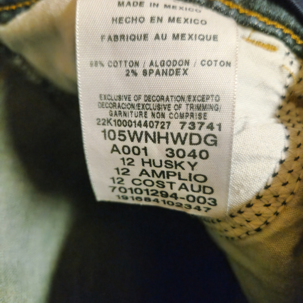 Wrangler Boot Cut Jeans - Size 12 Husky - Lot A - Picture 3 of 4
